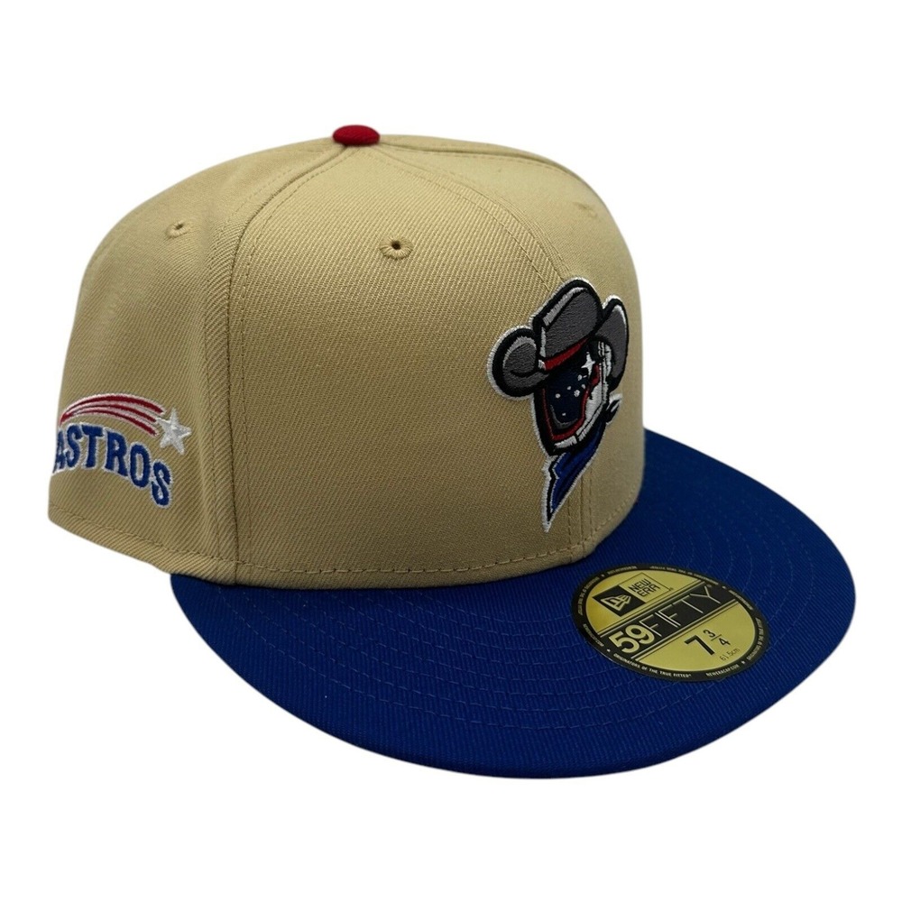 New Era 59Fifty‎ Sugarland Space Cowboys Fitted Hat Cap 7 3/4 Gold Blue Astros